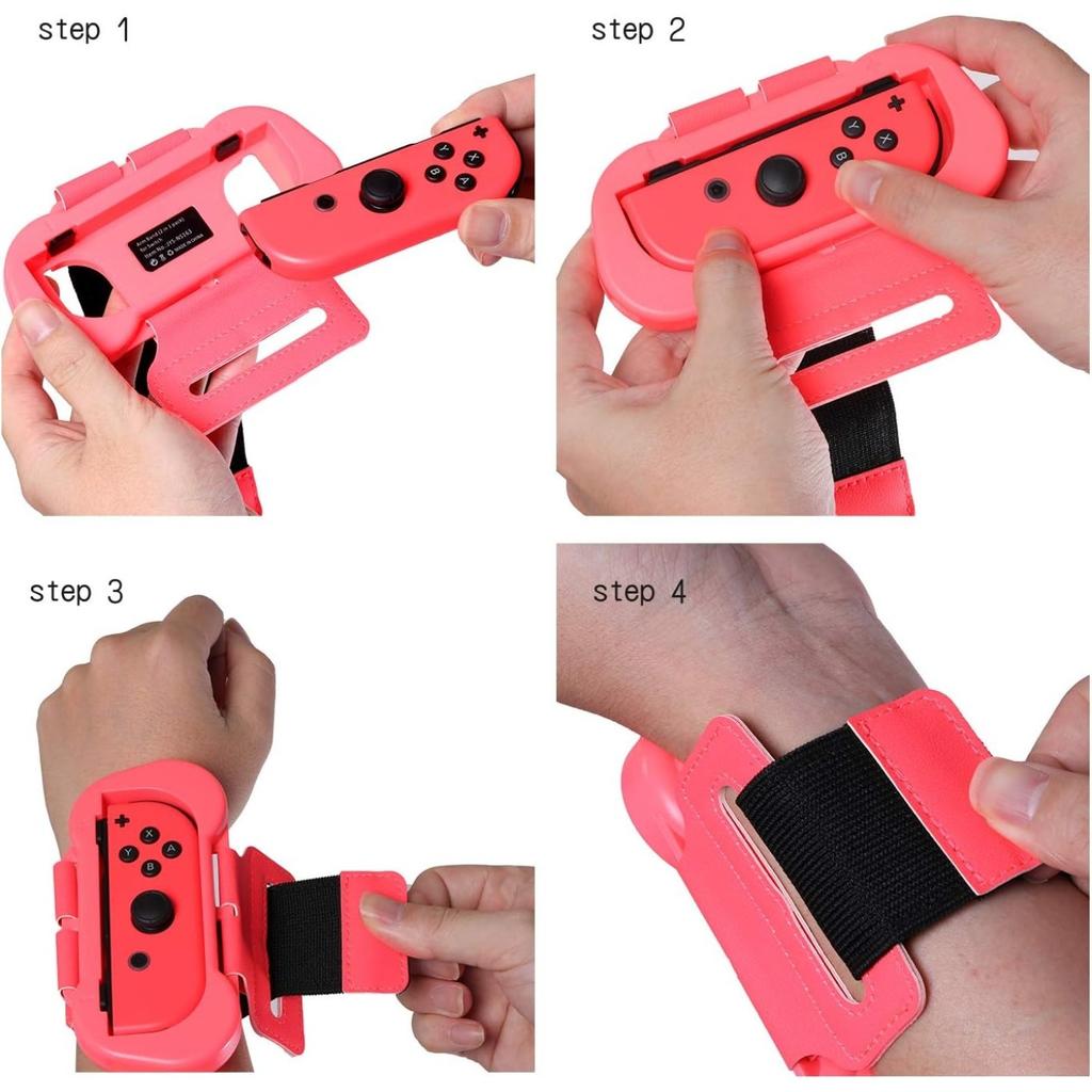 Браслеты,Dance 2024 2023 2022 для Zumba Burn It Up для Nintendo Switch и Switch OLED Модель для Joy-Cons,Регулируемый эластичный ремешок,Два размера,2 шт. в упаковке