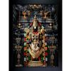 Divinity Eternity Spirituality Tirupati Balaji Venkateswara Swamy Wooden Photo Frame with Wall Hook, 8x12 Inches, 1 Piece