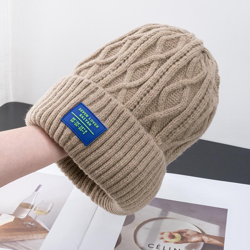 Velvet Knitted Hat for Children Thickened for Warmth In Winter Riding Cold Ear Protection Hat Versatile Knitted Hat for Men Hats & Caps (unisex)