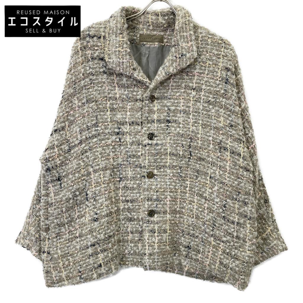 JURGEN LEHL J0144FJ632 24AW Gray Kasuri Roof Tweet Jacket Jacket M grayUsed