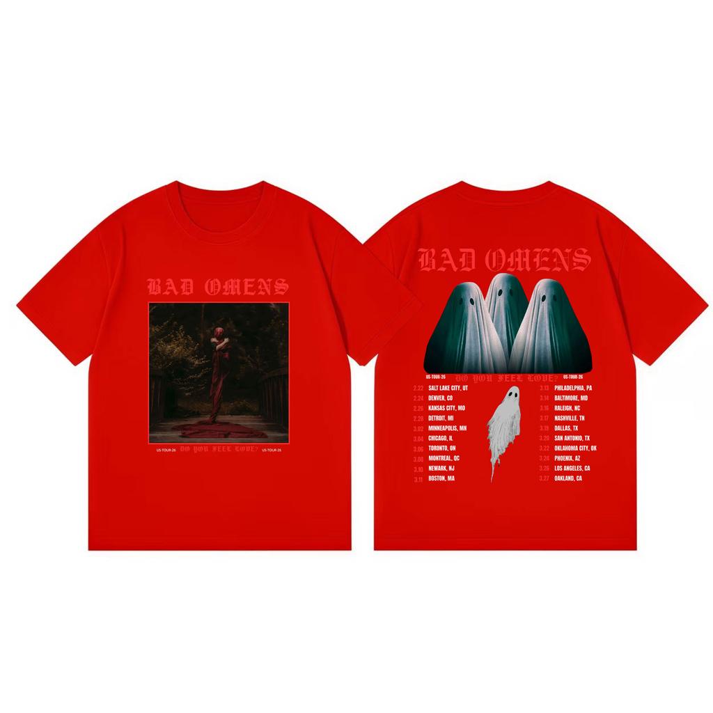 Bad Omens Do You Feel Love Tour 2026 Graphic T Shirts Gothic Vintage Short Sleeve T Shirt Men Women Fashion Casual Loose Tshirt