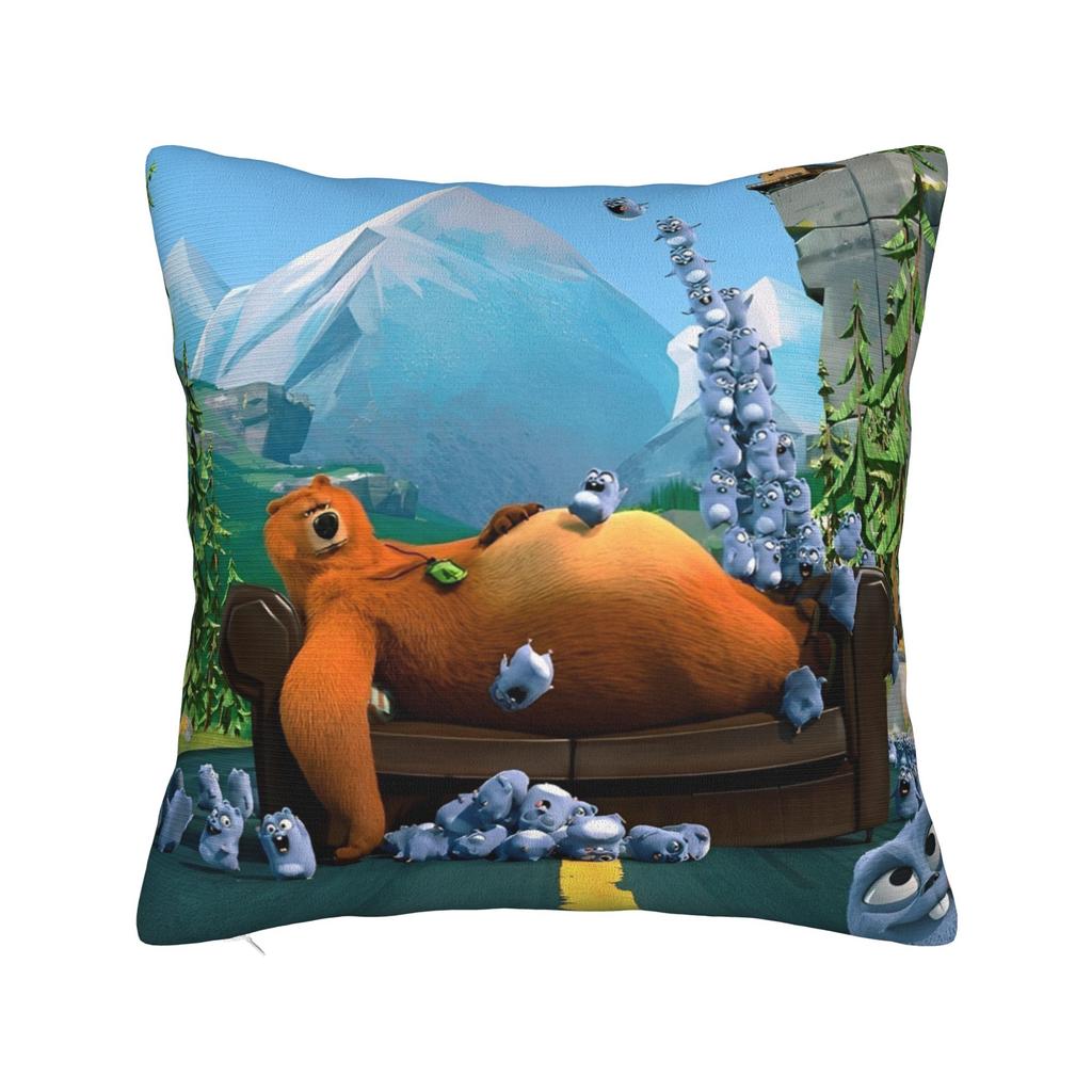 Decorative Pillow Covers Grizzy and The Lemmings Cartoon Merch Bed  Throw Pillow Case Cover Square Multi-Size