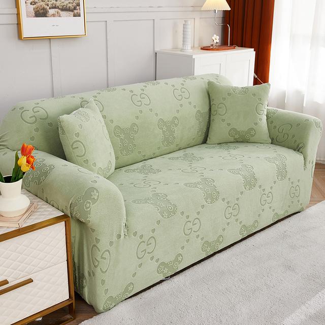 Эластичные плюшевые жаккардовые чехлы для диванов, чехлы для диванов, чехлы для дивана, защита для мебели, мягкие нескользящие эластичные чехлы
