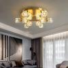 Креативная хрустальная люстра, потолочный светильник, декор для дома, золотая люстра, дизайн потолочного светильника для гостиной, столовой, спальни, кухни