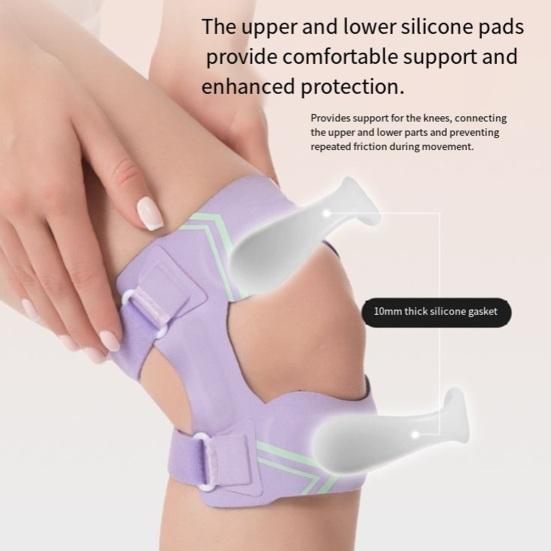 Patellar Tendon Support Strap with Side Stabilizers And Patella Silicone Pads Dual Patella Bands Knee Brace for Meniscus Tear