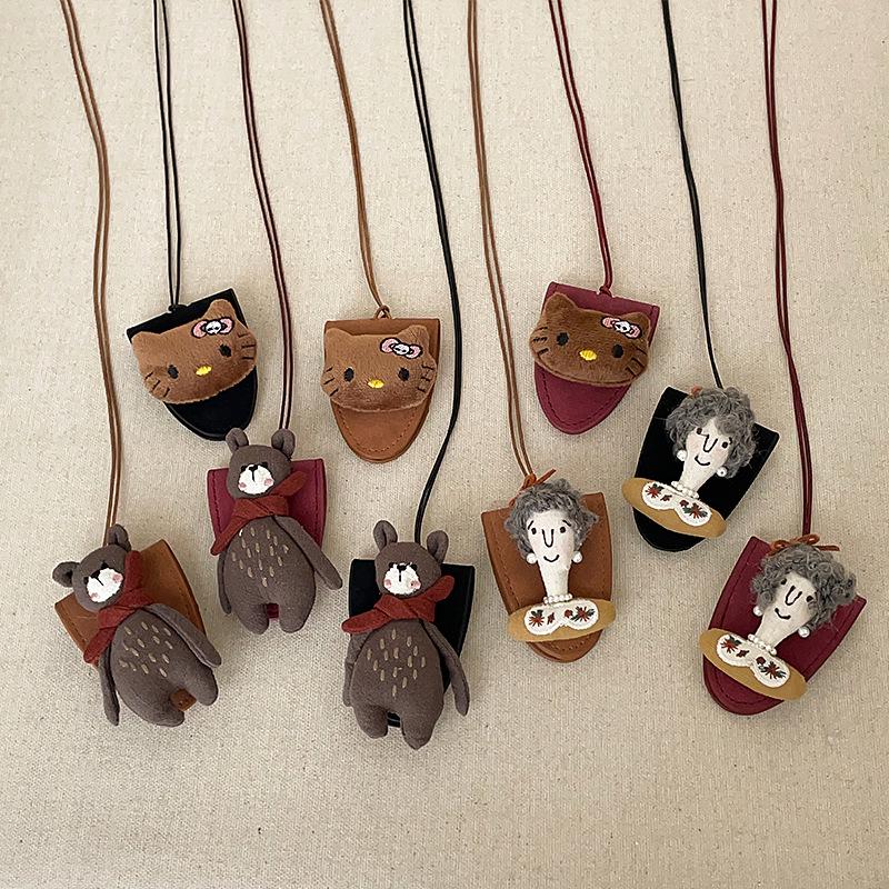 Handmade Plush Doll Lanyard & Magnetic Sunglasses Clip Necklace - Cute Versatile Choker & Sweater Chain for Women