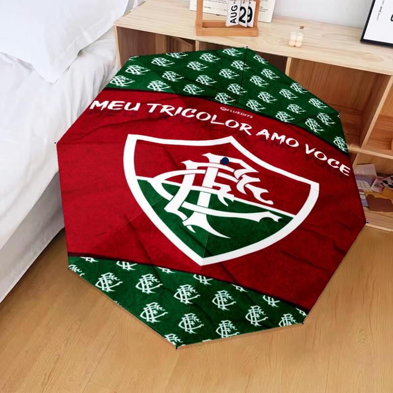 1PC Flumi-nense Crest Wings Printed Umbrella Folding umbrella, automatic umbrella 8-Frame for Travel, camping Fan gifts Christmas Gifts