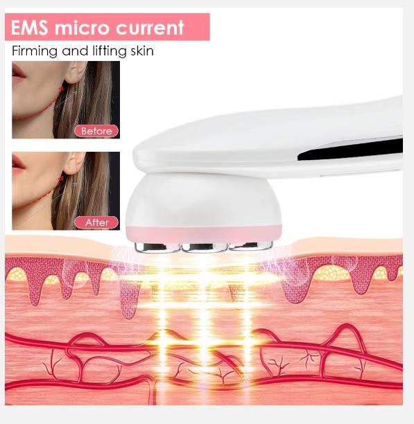 5 цветов светодиодный RF радиочастотный прибор для красоты лица EMS микротоковая подтяжка лица подтяжка массажер омоложение кожи уход