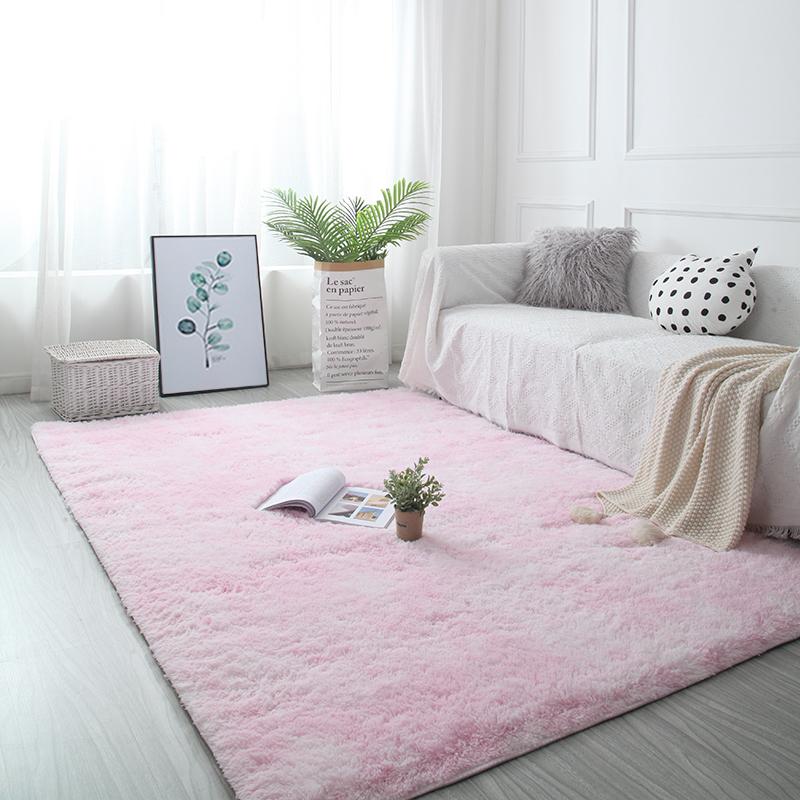 Ковры для большой гостиной 160x230 Тумбочки Спальня Напольное покрытие Коврики Розовый пушистый интерьер Вход Журнальные столики Коврики