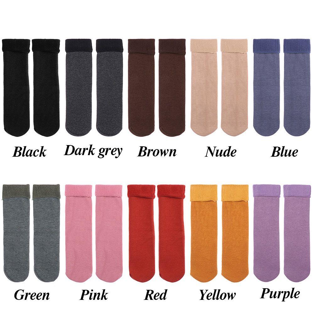 Autumn Winter Snow Boots Thicken Velvet Floor Socks Wool Cashmere Snow Socks Sleeping Warm Hosiery