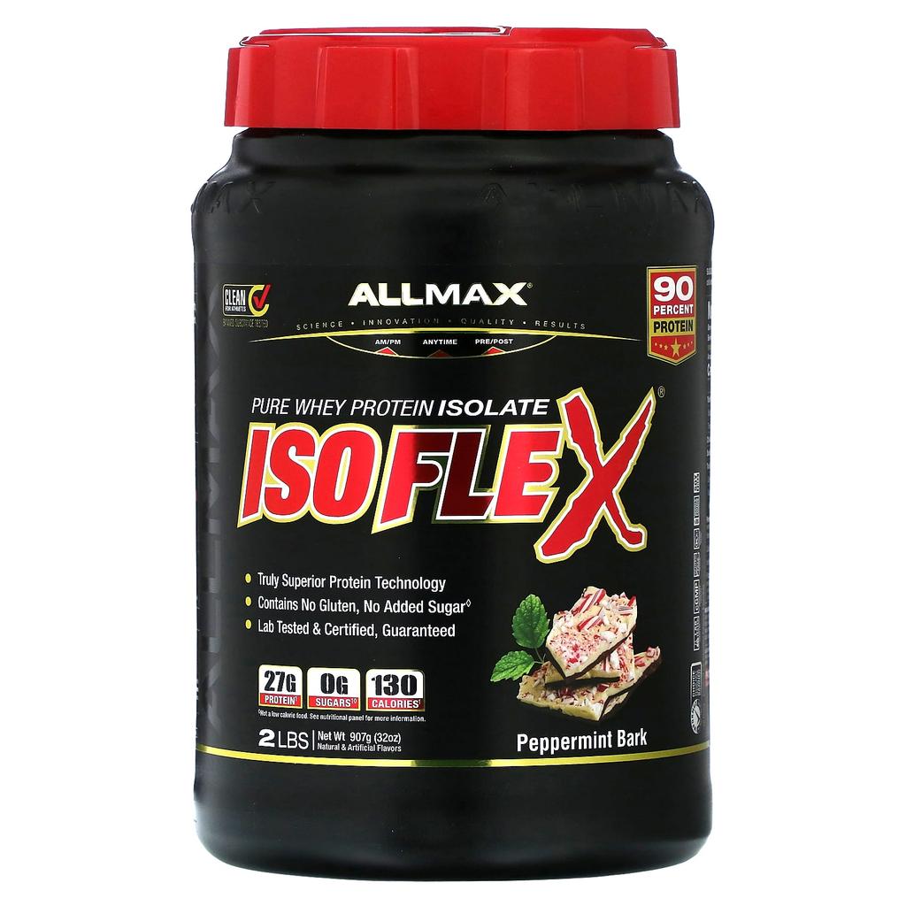 ALLMAX, Isoflex, Pure Whey Protein Isolate, Peppermint Bark, 2 Lbs (907 G)