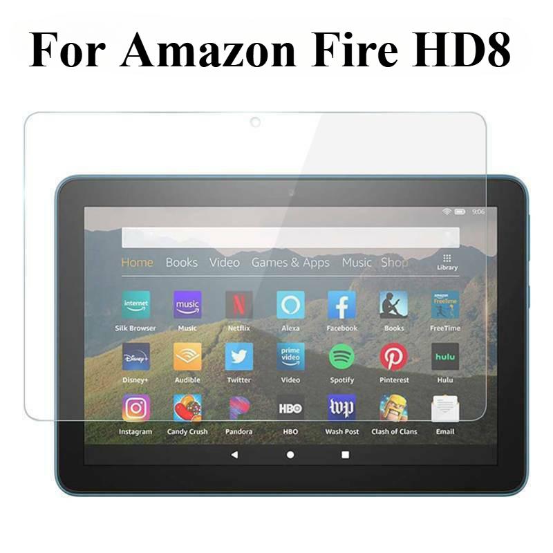 Стекло Tempered для Amazon Fire HD8 2017-2024 Защитное стекло для планшета на Amazon Fire HD8 plus 2020 2022 Защитная пленка для экрана