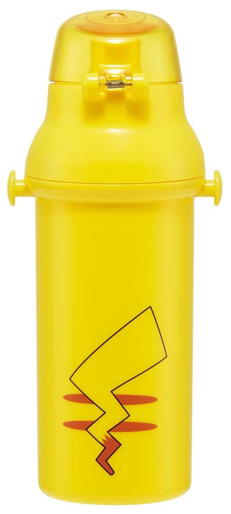 Skater Пластиковая бутылка для воды 480 мл, антибактериальная, для детей, легкая, антибактериальная обработка, сделано в Японии, лицо покемона пикачу 23