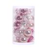 Pink Transparent Hollow Christmas Tree Ornament - PET Round Decorative Ball