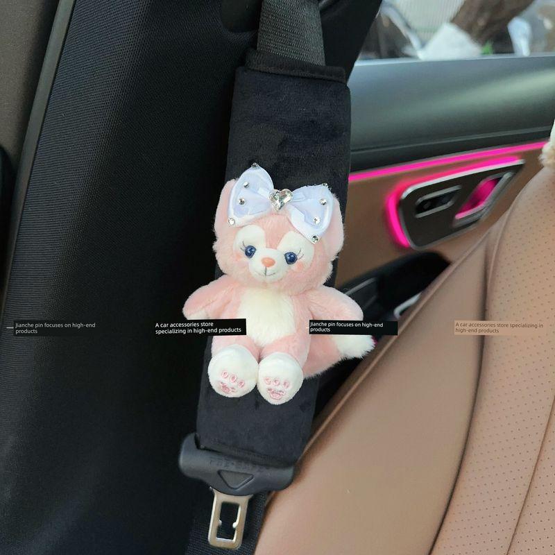 Cute Stellalou Car Seatbelt Shoulder Pad Plush Toy Cartoon Doll New Car Decoration