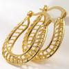 Vintage Simple Geometric Earring Small Circle Hollow Hoop Earrings For Women Golden Color Shiny Fashion Jewelry Wedding Party