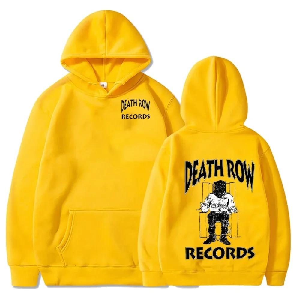 Death Row Records Hoodies Spring Autumn Fleece HoodieSweatshirts Pullover Fashion Men Women Loose Hooded  Hip Hop Streetwear Top