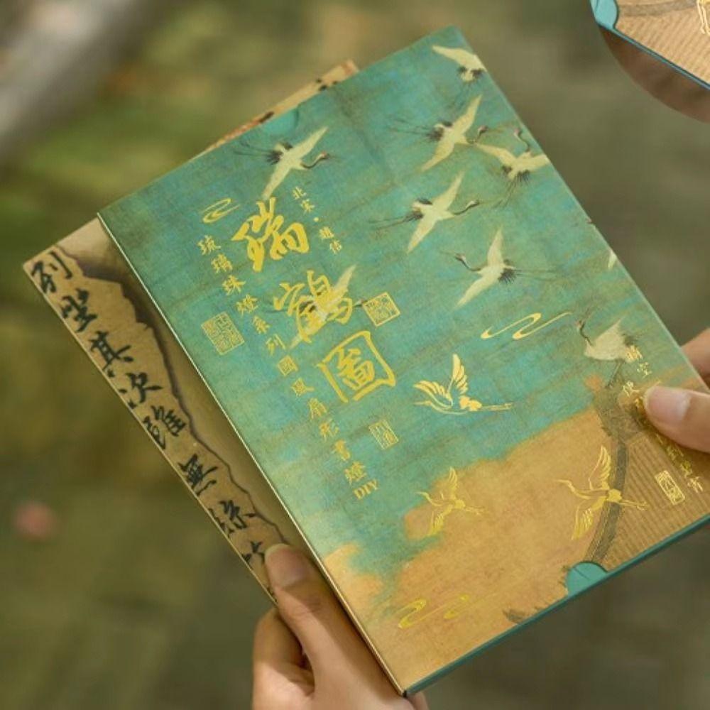 3D Стереоскопическая DIY Книжная Лампа Веерная Форма Древний Стиль Складная Ночная Лампа Ручная Работа Симуляция Арт Книжная Лампа Набор Материалов