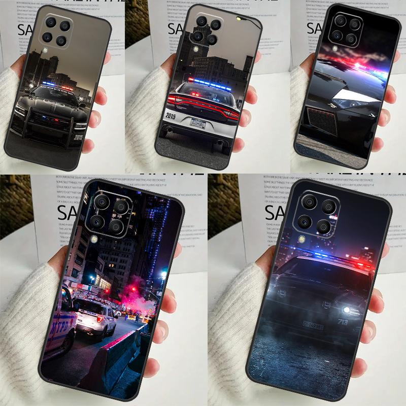Police Car For Samsung Galaxy M12 M32 M52 M14 M34 M54 M21 M51 M31 M30s M20 M15 M55 M13 M33 M53 Case