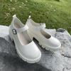 Summer Platform Leather Shoes Women Flats Casual Oxford Loafers Thick Bottom Ladies Wedge Lolita Shoes Mary Jane Ladie 35-43