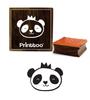 Printtoo Scrap-booking Panda Bear Face Design Square Wooden Rubber Stamp Diary Card-3 X 3