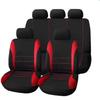 All-Season Black Fabric Seat Covers, 9-Piece Set for Five-Seater Cars
