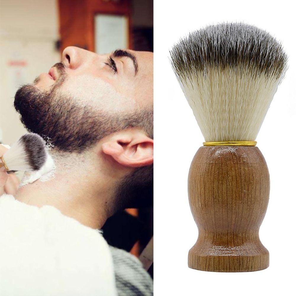 Wood Handle Facial Beard Cleaning Cosmetic Tool Razor Brushes Fashion Shaving Brush Men