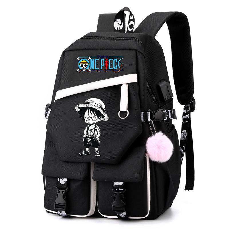 Аниме One Piece Anti Theft Bag Водонепроницаемый рюкзак для путешествий на открытом воздухе Канцелярские принадлежности для девочек и мальчиков, для ежедневного обучения, удобная сумка для книг Mochila