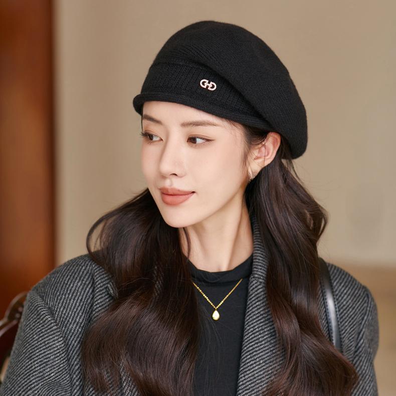 Женская осенне-зимняя модная универсальная вязаная шапка, удобная теплая ворсовая шапка