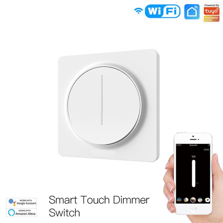 Tuya WIFI Smart Home High Quality Wifi Light Dimmer Switch Smart Life Tuya App UK Wall Dimmer Switches