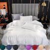10 Colors Luxury Imitation Silk Bedding Set 3 Pcs/ Set Duvet Cover & Pillowcase Set with Zipper Closure 9 Size Comforter Cover Sets