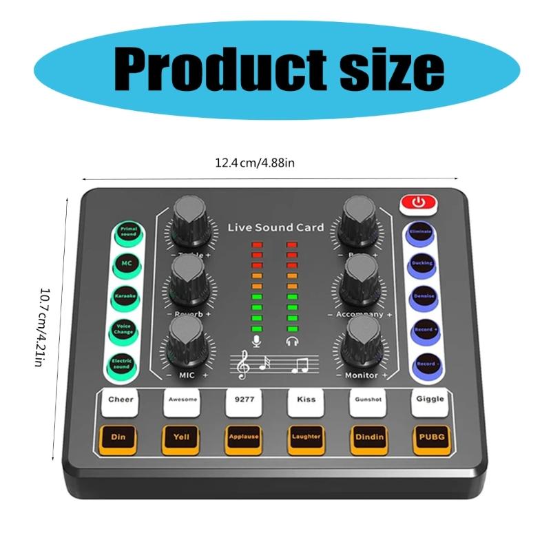 Профессиональный звуковой микшер Живая звуковая карта Изменитель голоса Эффекты и Студийное оборудование для изменения голоса для стриминга
