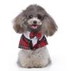 2025 Hot Selling Tie Decoration XS-4XL Dog Polyester Plaid Shirt Casual Style Two Legged Shirt