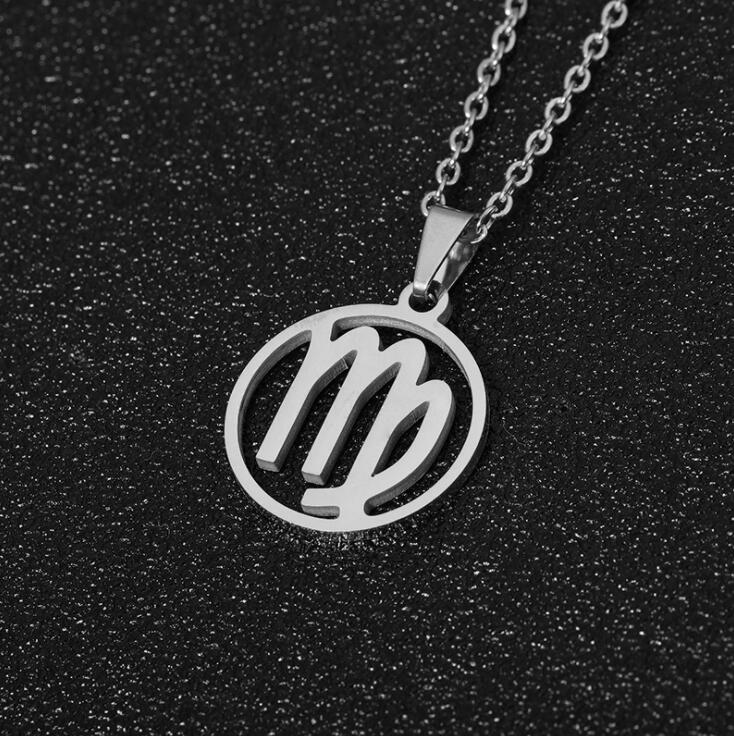 Унисекс Элегантный Нержавеющая сталь 12 Созвездие Подвески Шарм Золотая Цепочка Чокер Символ Астрология Ожерелья Знак Зодиака Ожерелье