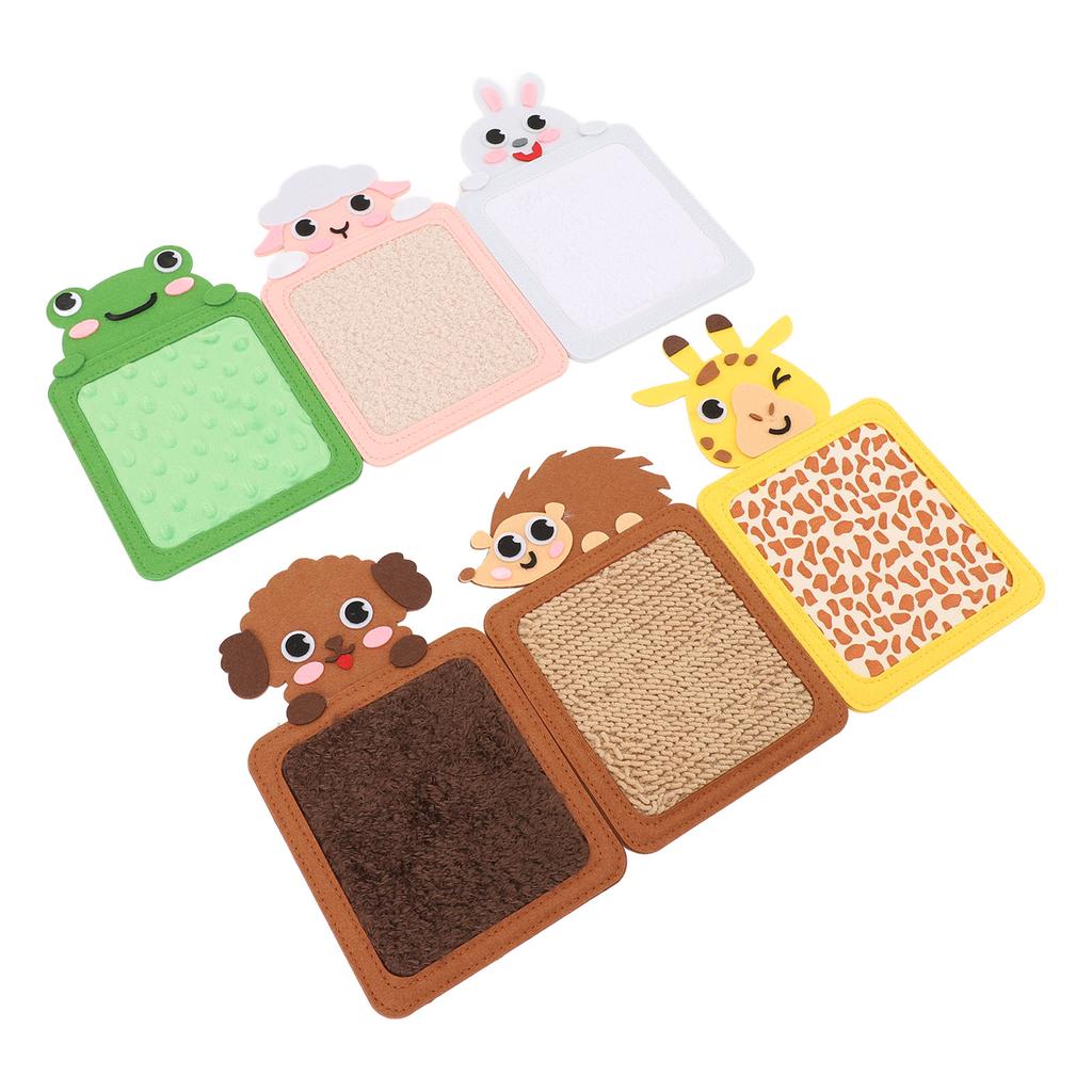6 шт. сенсорных ковриков для детей-аутистов, текстурированные игровые обучающие игрушки, милые животные, сенсорные плитки f
