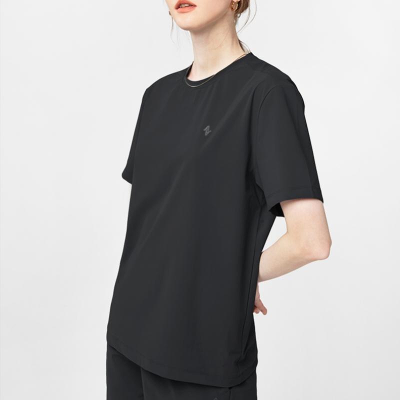 Akii Classic Summer Cooling Loose Fit Short Sleeve Shorts Set Black Akalsu32723