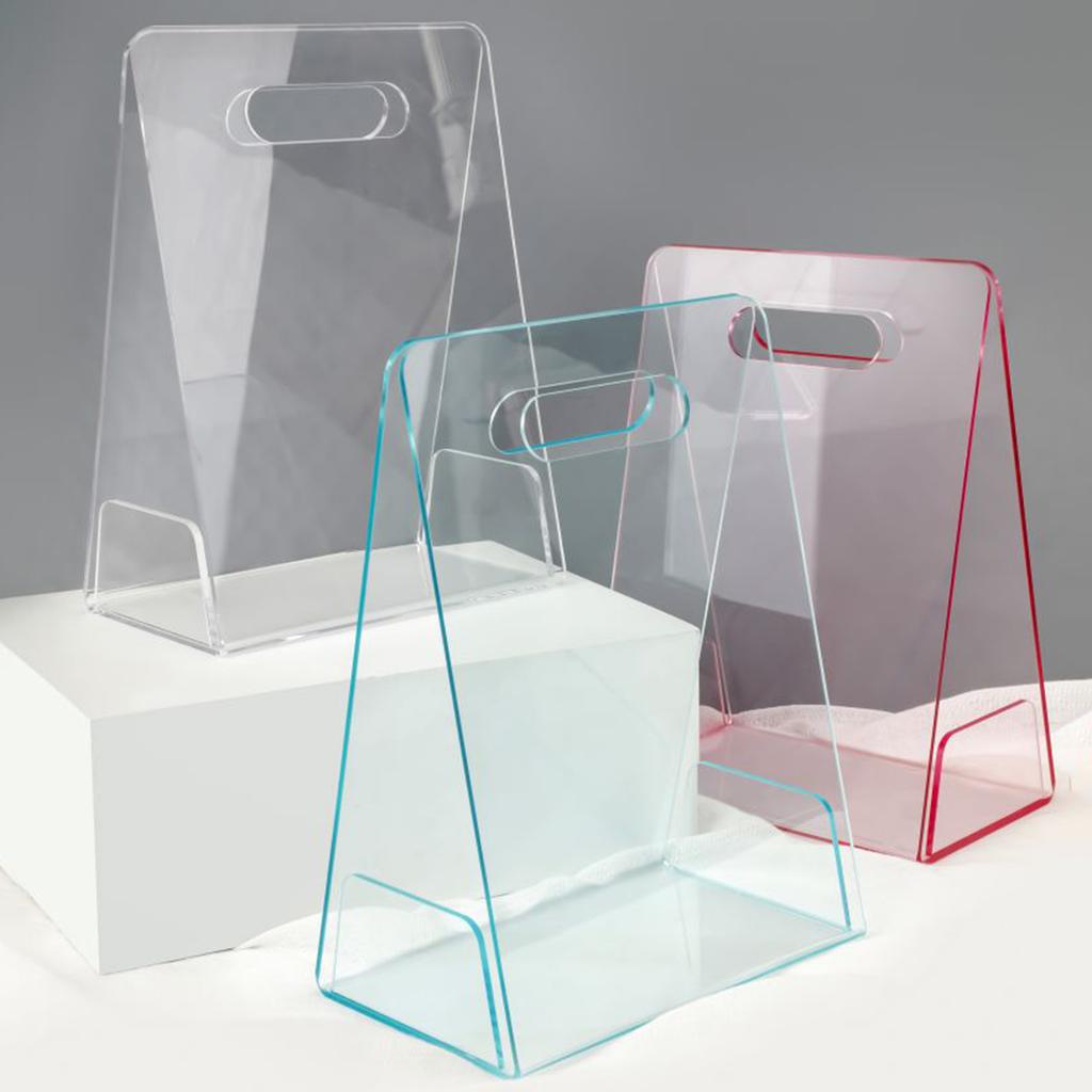 Прозрачные пакеты для букетов, сумка с ручкой, элегантная и удобная подарочная упаковка, сумка для вечеринок и торжеств