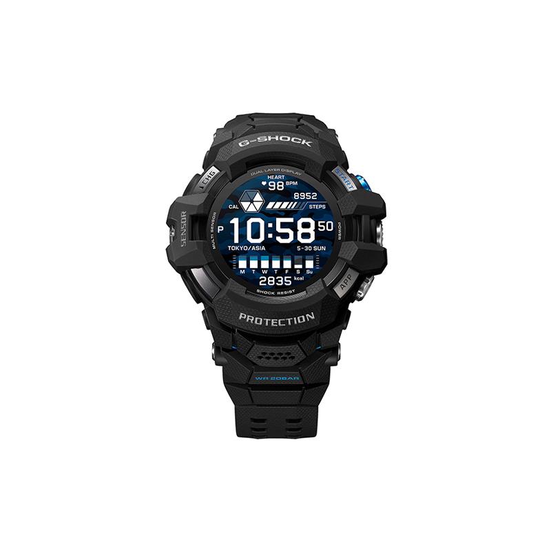 Casio Серия G-SHOCK G-SQUAD функция GPS Bluetooth-соединение мультисенсор ударопрочные и водонепроницаемые кварцевый механизм полимерный ремешок GSW-H1000-1