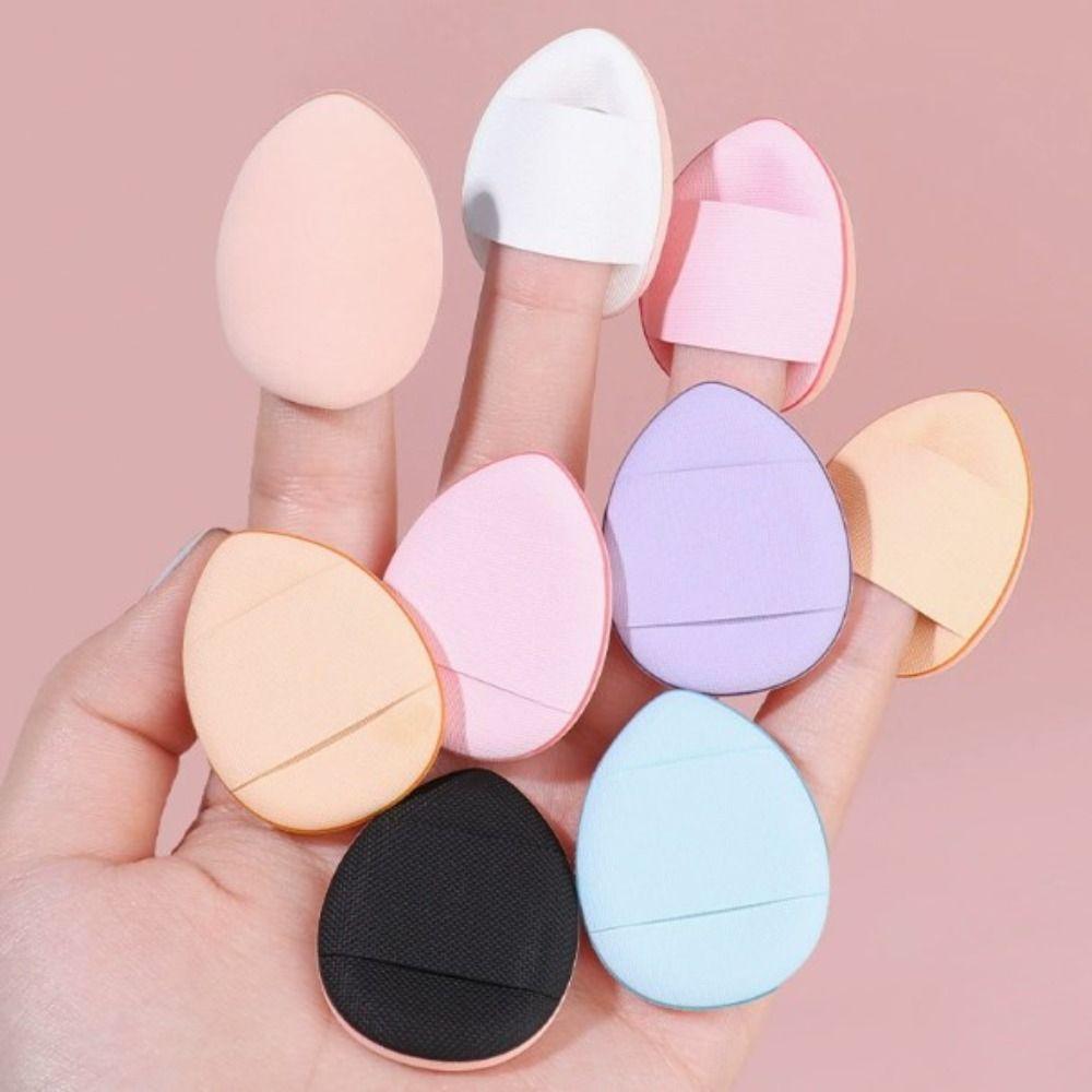 6/10pcs Mini Air Cushion Powder Puff Dual-Use Mixed Sponge Cosmetic Puff New Finger Cushions