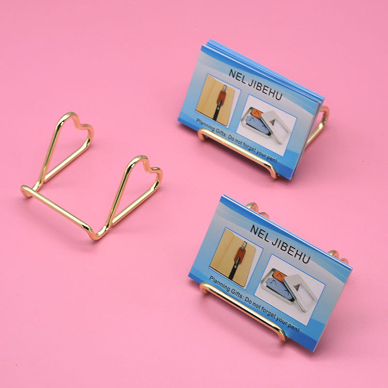 Металлическая подставка для телефона с уникальной формой, держатель для визиток, двойная функция, настольный органайзер, декоративный аксессуар для офисного или домашнего стола