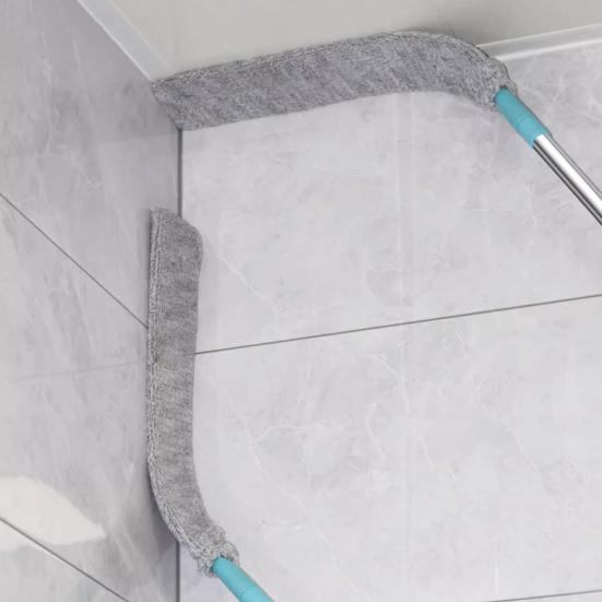 Выдвижной инструмент для очистки пыли в щелях с 2 салфетками из микрофибры, длинной ручкой, плоской насадкой для пыли, гибкий аксессуар для удаления пыли