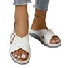 2026 Women's Wedge Sandals Summer New Solid Color Cross Strap Beach Sandals Outdoor Anti-slip Casual Female Platform Slippers
