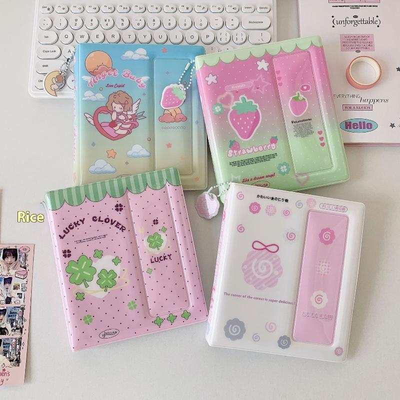 Мультяшный фотоальбом для фотобудки с идолами, 40 страниц для 40 фотополосок 5x15 см, Закладка 20 шт., Держатель для фото 10x15 см (4R)