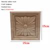 Vintage Unpainted Wood Carved Decal Corner Applique Frame For Home Furniture Wall Cabinet Door Decorative Wooden Miniature Craft
