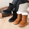 Fashion Winter Women Ankle Boots Comfortable Thick Anti-Slip Cotton Shoes Autumn Fashionable Warm Mid-Calf Snow Boots Zapatos De Mujer
