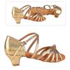 Soft Comfortable Latin Shoes Fashion Dance Shoe for Children Girl Gold Color 32