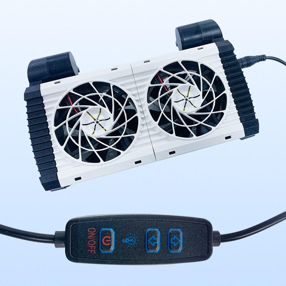 1/2/3/4/5Heads Aquarium Chiller Hangable Aquarium Air Cooling Device Fish Tank Cooling Fan Home