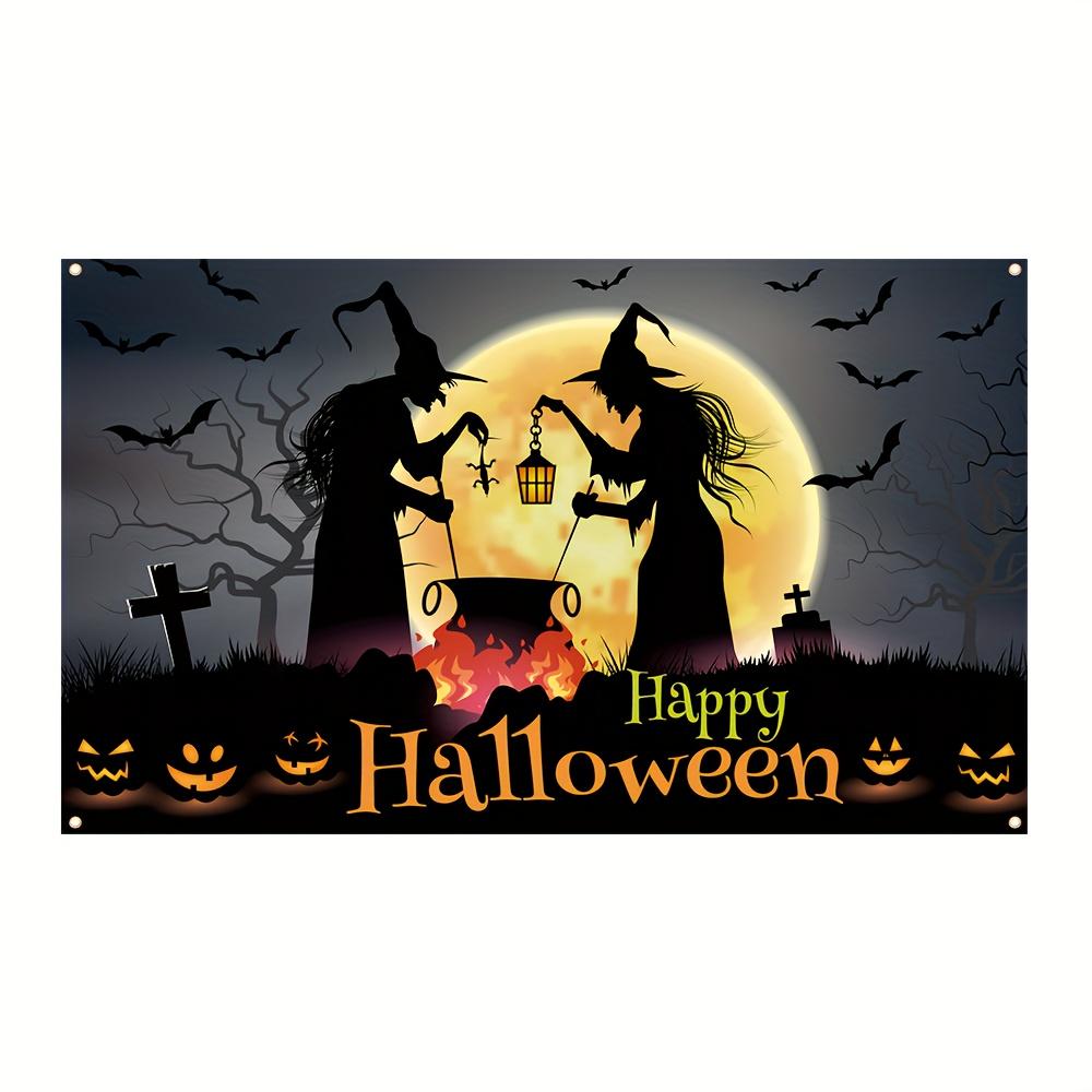 Halloween Witch Potion Party Banner Durable Polyester Fiber