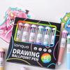 3/6pcs Retractable Drawing Ballpoint Pens 0.8mm / 60 Colors / 10 In 1 Roller Ball Pen Spot Liner Marker