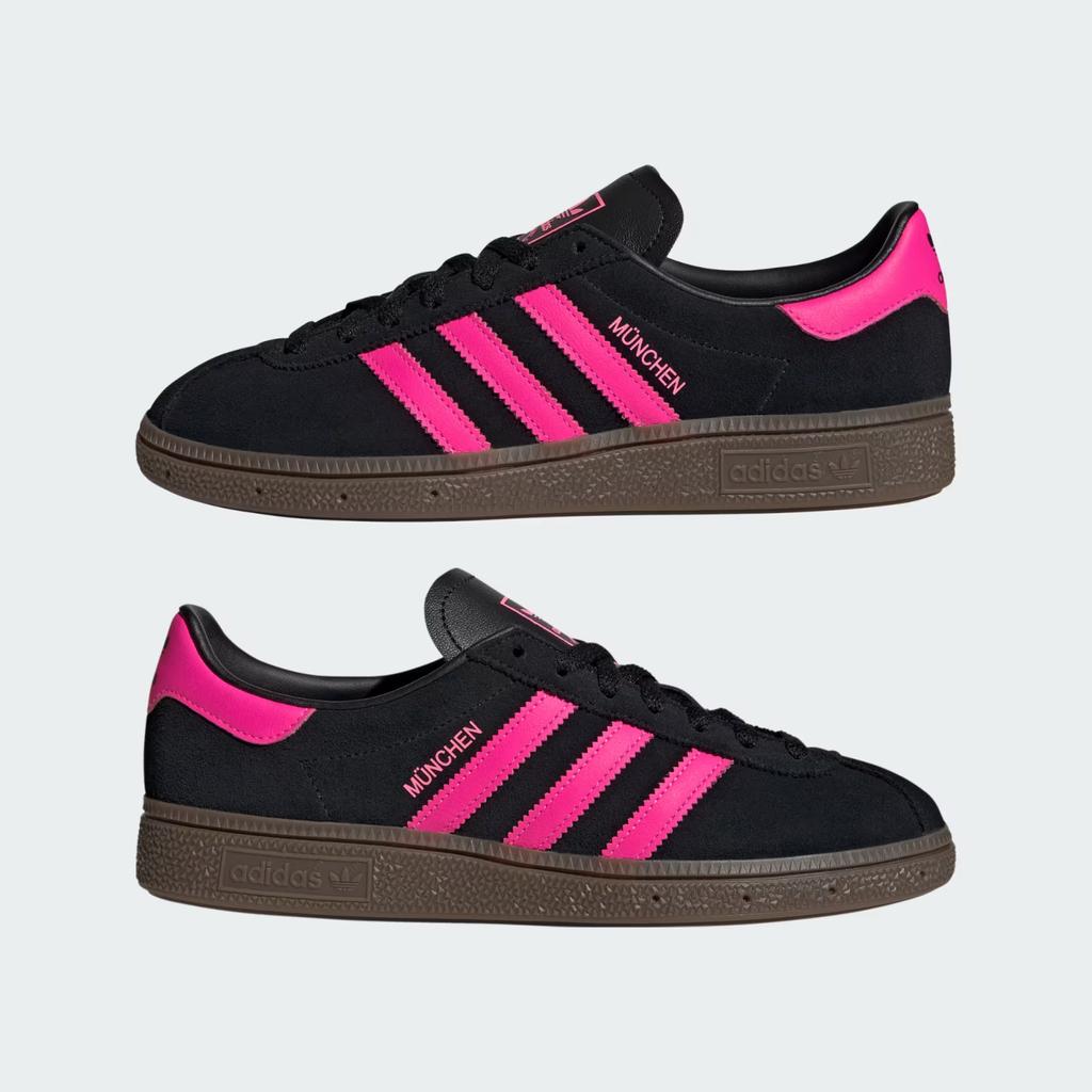 JS4000 adidas Originals Munchen Core Black Lucid Pink Gum (Мужской)